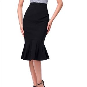 High Waist Mermaid Bodycon skirt